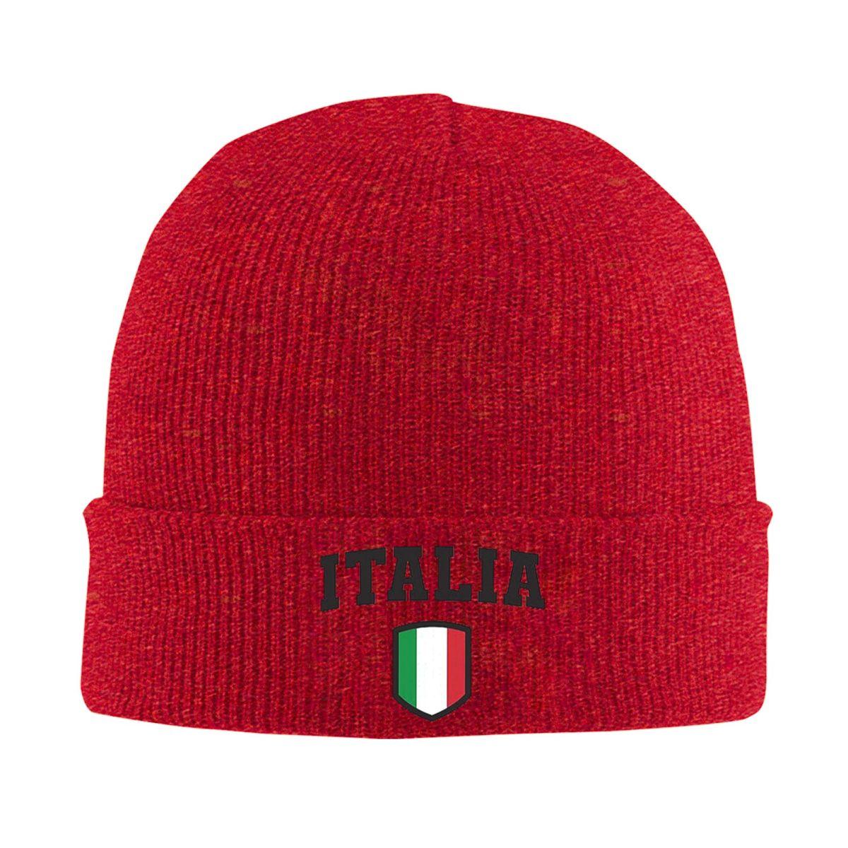 

Italia Warm Knitted Cap Hip Hop Bonnet Hat Autumn Winter Outdoor Beanies Hats for Unisex Adult One Size