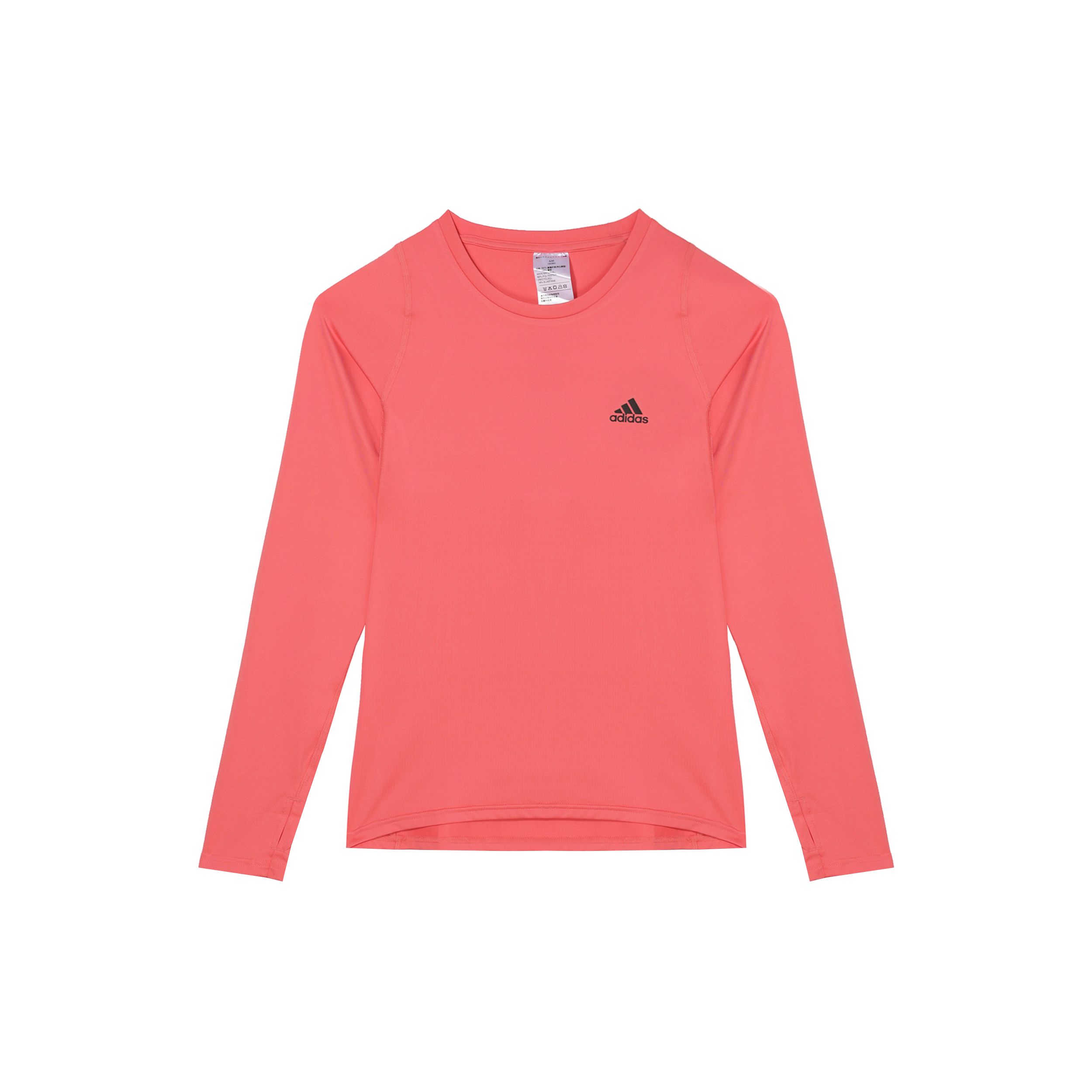 

Adidas Футболка с круглым вырезом и длинным рукавом с логотипом, женские топы Vortex-Fluorescent-Red HD0645 M