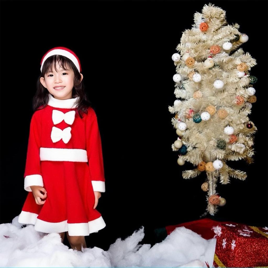 Weihnachtsmann Cosplay Kinder Weihnachten Weihnachtsmann Kinder Niedliches und Warmes Weihnachtsmann-Outfit für Jungen und Beinhaltet Flauschiges Perfekt für Weihnachtskostüm Schule Kulturell