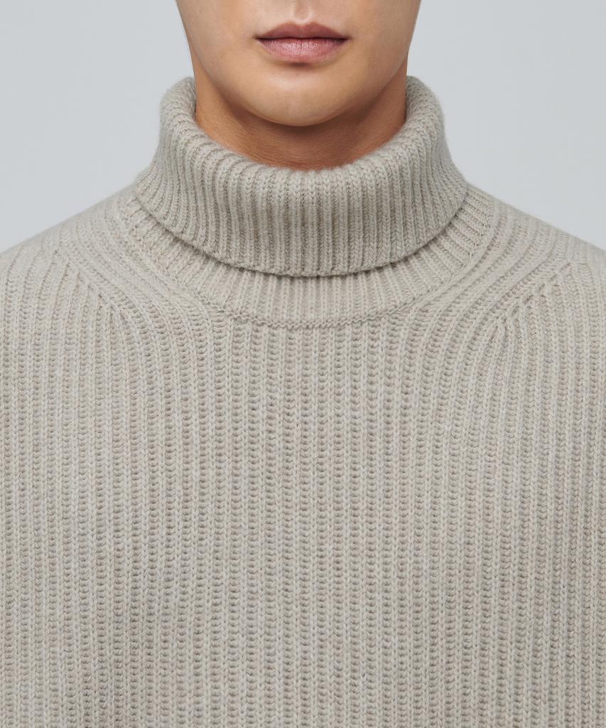 MUSINSA STANDARD Lambswool Ribbed Turtleneck Knit [Mushroom]