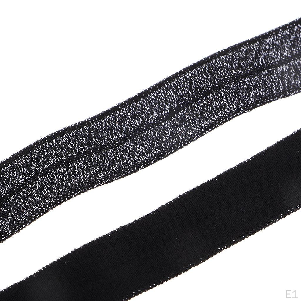 Glitter Elastic Band Sewing Ribbon Fold Over For Dress belt pocket