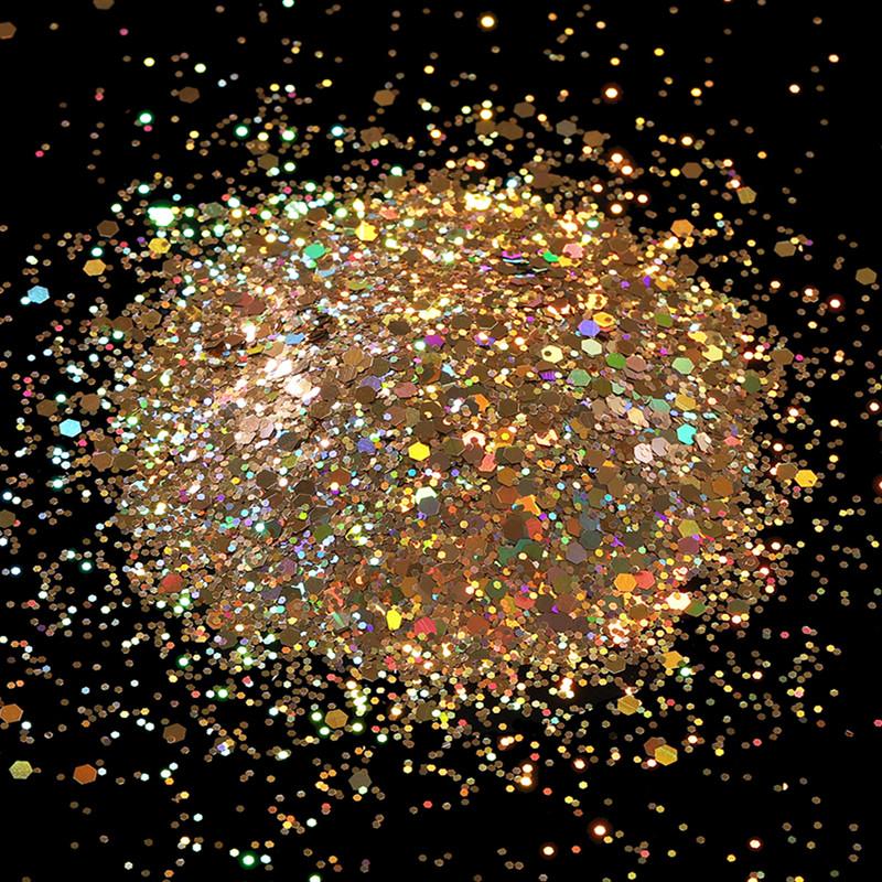 10g Holographic Hexagon Chunky Glitter Epoxy Resin Filler Flakes Laser Sparkly Sequins for DIY Epoxy Resin Nail Art Fillings