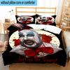 3PCS Horror Clown Laughing 3pcs Bedding,Including 3PCS Duvet Cover And 2pcs Pillowcases Perfect for Christmas,Ideal for Bedroom, Dormitory