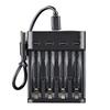 Universal USB LCD Display Smart Intelligent Battery Charger With 4 Slots For AA/AAA NiCd NiMh Rechargeable Batteries Charger