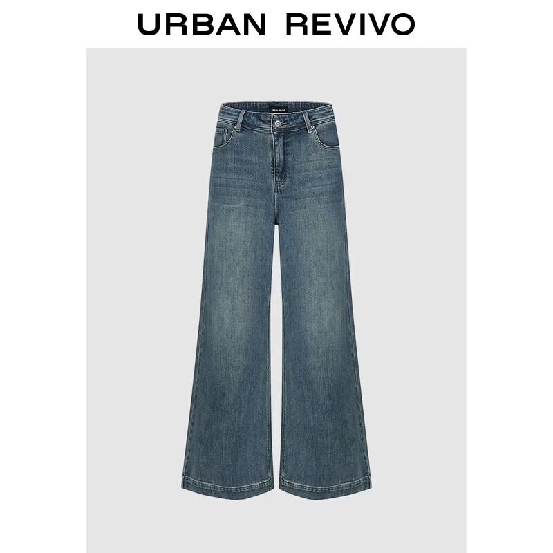 

UR2026 Women s Retro Washed Wide-Leg Jeans 30