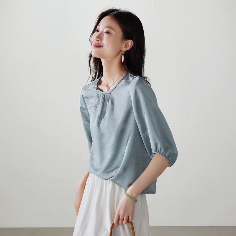 SOFSIL Women s New Chinese Style Linen Blend Top L