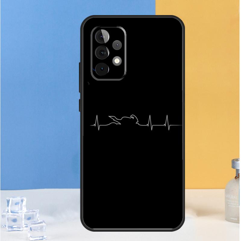 Motorcycle Heartbeat For Samsung Galaxy A13 A33 A53 A36 A26 A05 A06 A16 A54 A34 A14 A32 A52 A55 A35 A15 A56 Case