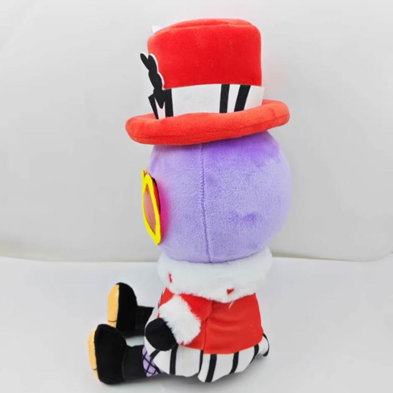 Bambole di peluche divertenti di Hazbin Valentino, Hotel Valentino di compleanno, Giocattolo di peluche con cappello da clown Valentino, Regali per le feste dei fan, Decorazione per feste di bambole