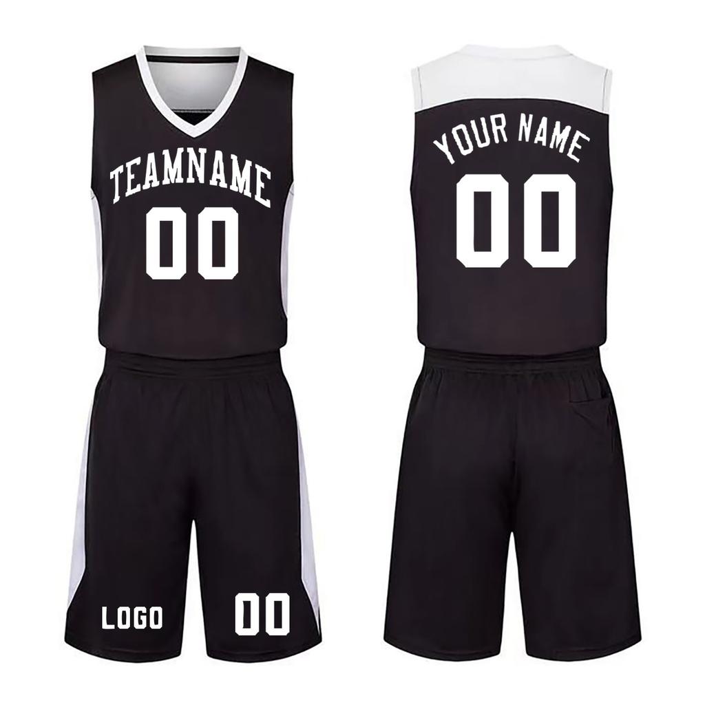 Custom Basketball Jersey Set Sleeveless Top and Shorts Two Piece Athletic Uniform for Team Men Women Youth Personalized Number
