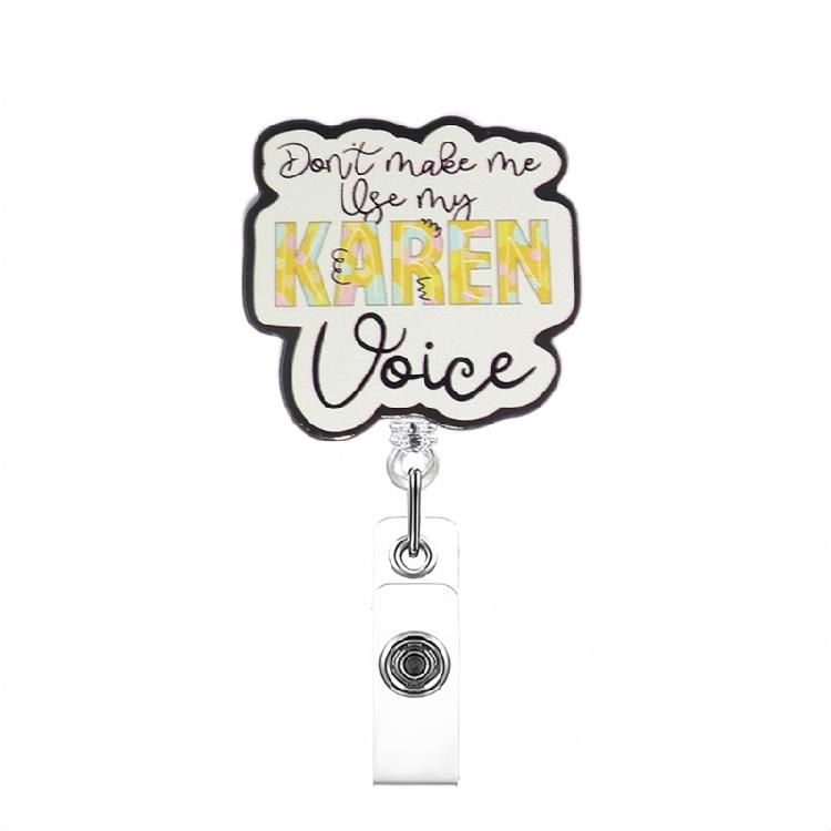 Retractable Acrylic Badge Holder with Metal Clip for Student Teacher Doctor Nurse Badge Holder Retractable Badge Holder