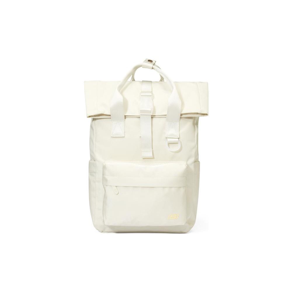 Skechers Classic Campus Style Large Capacity Fabric Backpack Unisex Backpack Light-Sand-Yellow L323U050-01LU Large