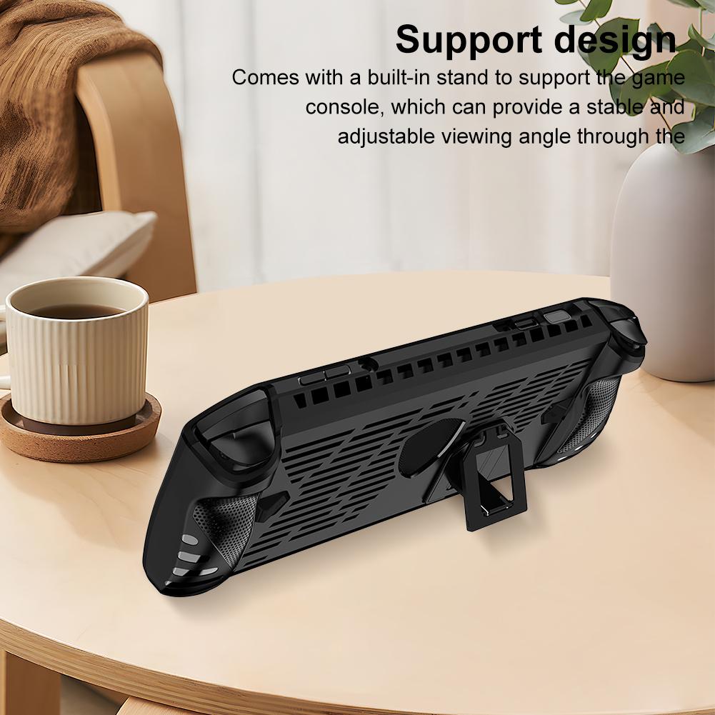 For MSI Claw Handheld Console TPU Case Protector Shell Sleeve with Kickstand Full Protective Shell Anti-Scratch Game Accessories
