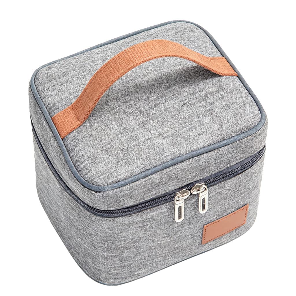Lunch Bag   Grey Thickened   Proof Reusable Insulated Lunch Cooler Bag for Picnics Outdoor Travel
