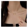 Minimalist Pearl Choker Necklace Women Handmade 3mm/4mm Warm White Imitation Chain Adjustable Length 385cm Or 405cm