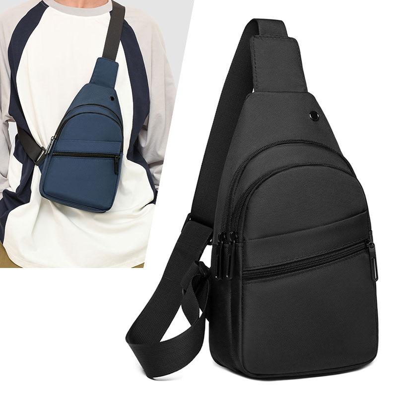 

Men s Functional Multifunctional College Student Fashion Mailman Shoulder Bag Cycling Commuter Portable Breast Bag Outdoor Crossbody Bag чёрный