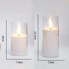 LED Electronic Candles Light Remote Control Timer Flicker Flameless Lamp Clear Acrylic Battery Powered Wedding Party Christmas