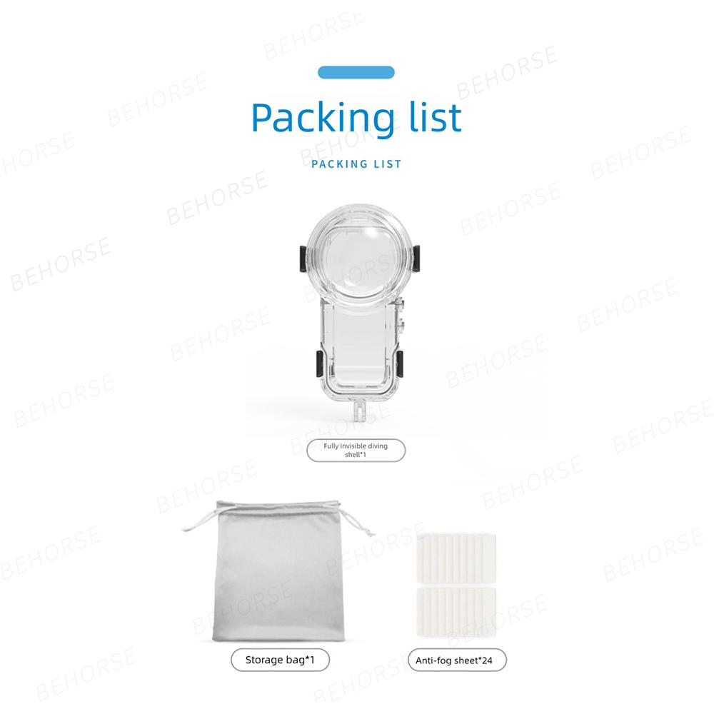 Waterproof Case For Insta360 X5 Dive Housings Case Underwater Protective Box For Insta360 X5 Panoramic Action Camera Accessories