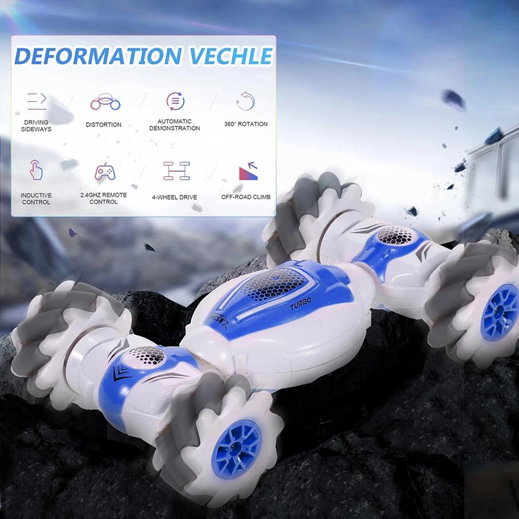 2.4G 4WD Car Toy  Mini RC Stunt Car Gesture Sensor Electric Rotation Twist Stunt Drift Vehicle Toy Gift for Kids