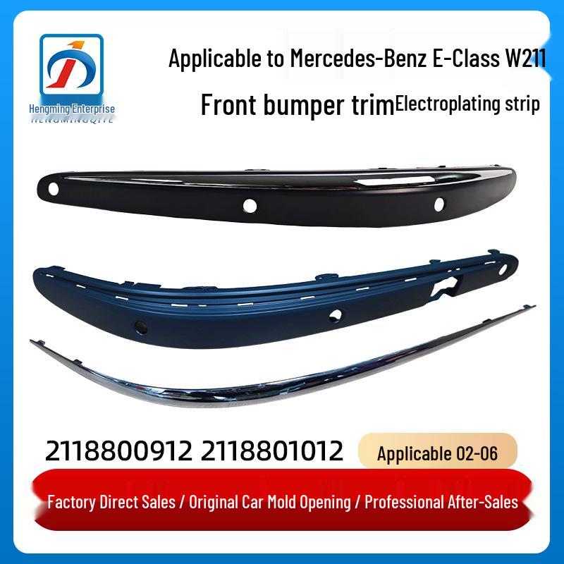 Mercedes-Benz E-Class W211 Front Bumper Electroplated Bright Strip 2118800912/2118801012 Single Electroplated Strip [Left] Driver Side