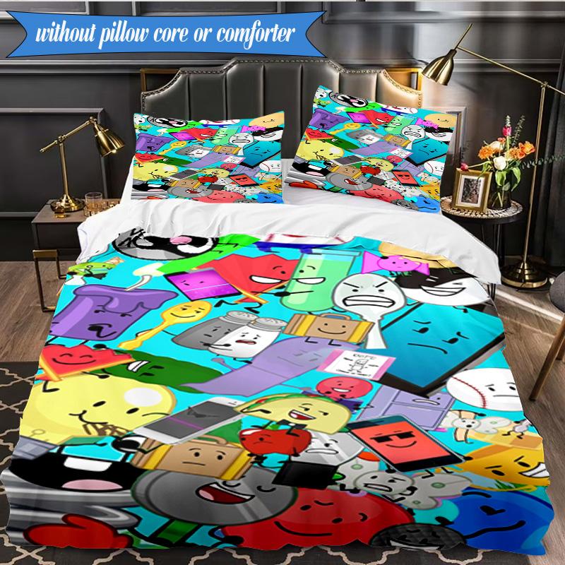 Buntes Trauminsel-Collage 3er-Set K-Pop-Musikgruppe Bettwäsche-Set, Ideal für Schlafzimmer, Wohnheim, Inklusive Bettbezug und 2 Kissenbezügen, Fan-Geschenke