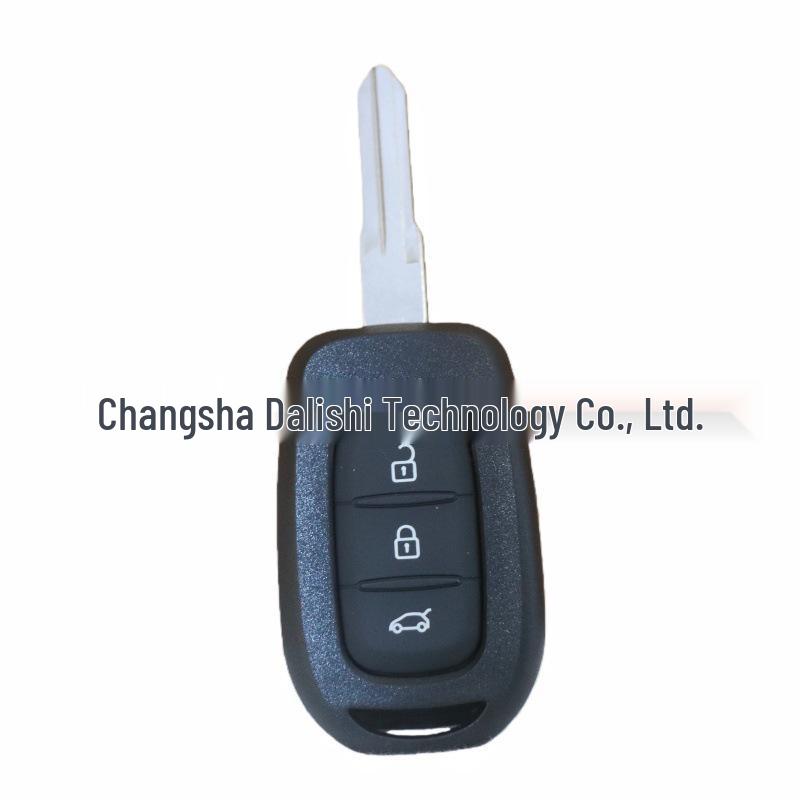 Renault 2/3-Button Remote Key Shell Replacement (No Logo, Blank, Straight Plate)