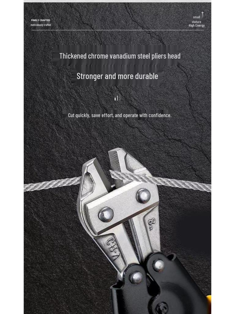 8-inch Iron Wire Cutting Pliers with Vise Grip and Demolding Shears