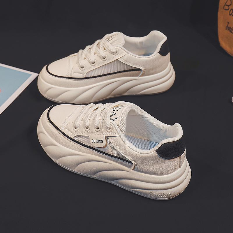 

Туфли с толстой подошвой, женские туфли, новые универсальные летние дышащие повседневные кроссовки, женские белые туфли, обувь для скейтбординга 35