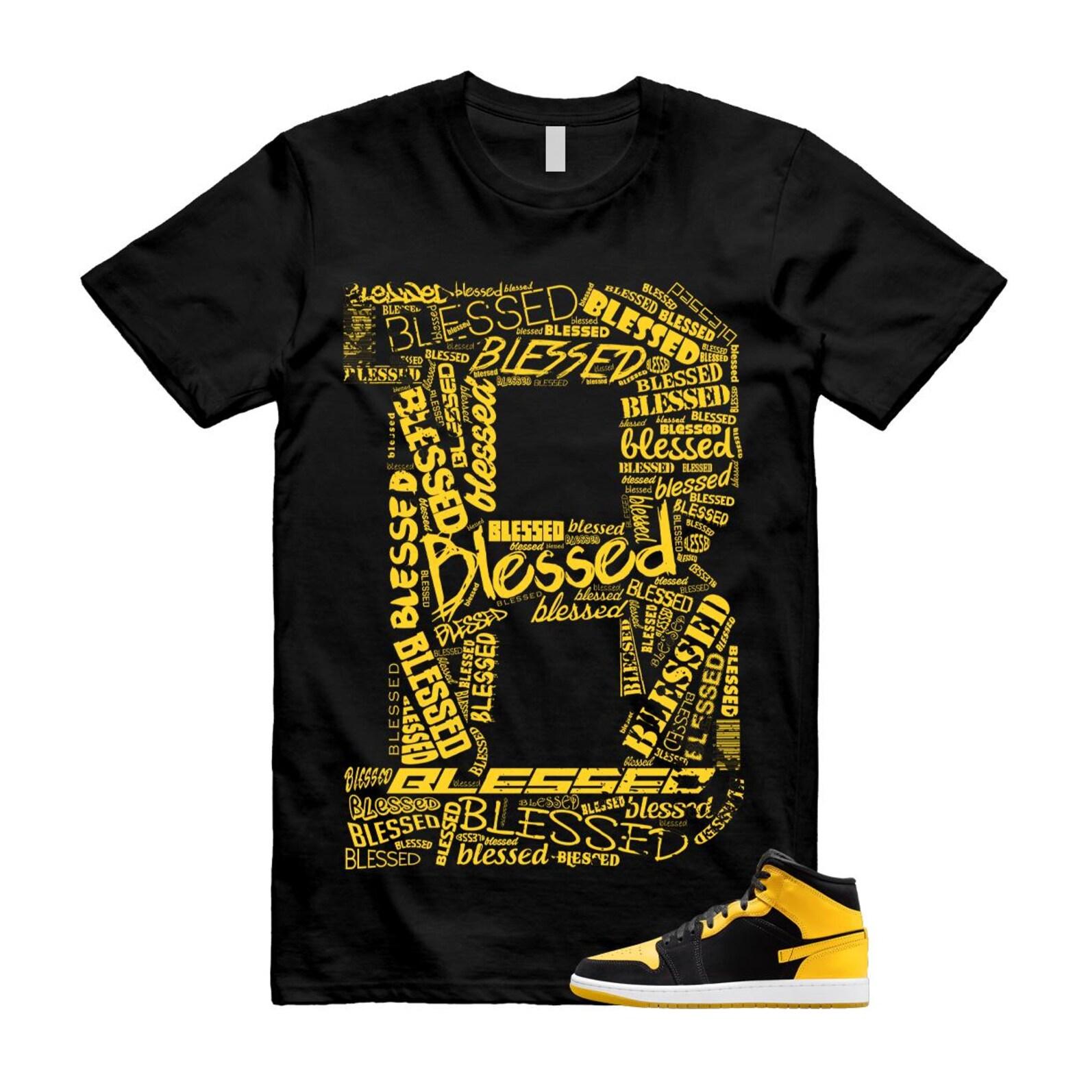1 New Love Black Varsity Maize Yellow T Shirt Match B BLS M