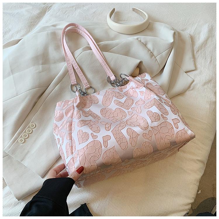 

Korean version of cute printed bag women s bag 2025 summer new large-capacity tote bag foreign-style sweet trendy shoulder bag