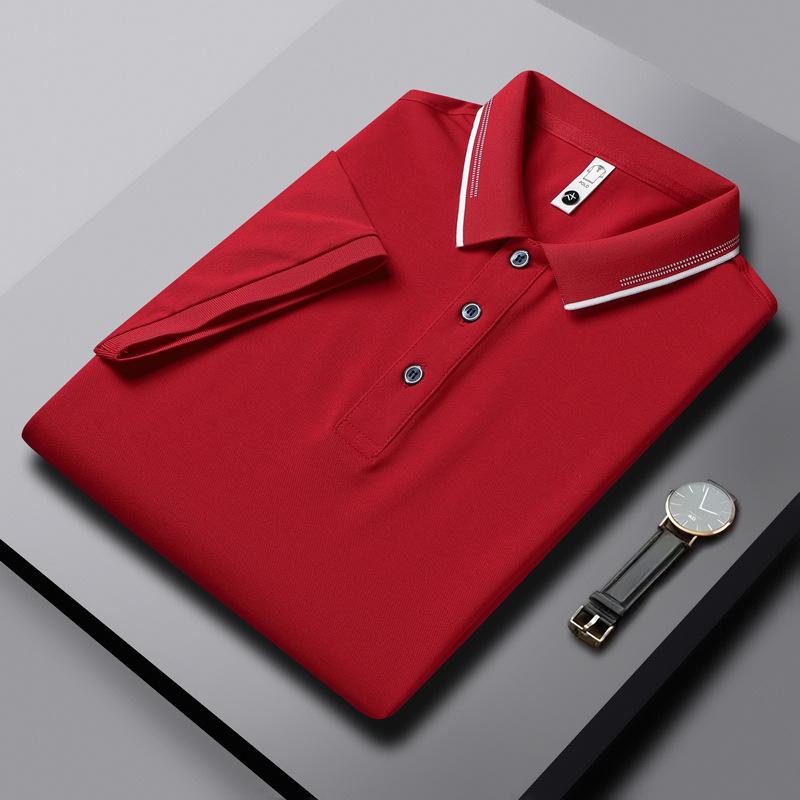Business Short-sleeved T-shirt Men's Summer Lapel High-end Short-sleeved Polo Shirt