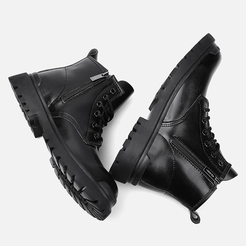 Fashion High Quality Outdoor Boots For Men Leather Boots Boots Original High Top Motorcycle Boot Luxury Brand Casual Non-Slip Ankle Boot