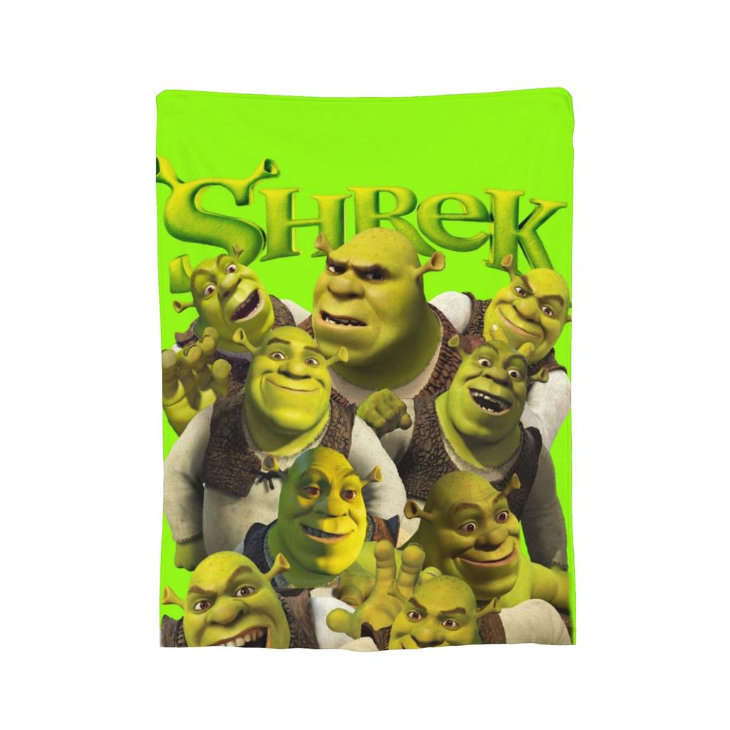 Funny  S-Shreks Pattern Blanket Cover  Plush Throw Blanket Summer Air Conditioning Decoration Ultra-Soft Warm Bedsprea,