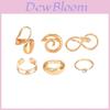 Geometrisches Leichtes Gesichtsring-Set Mit Spiraldesign Für Damen Modeschmuck