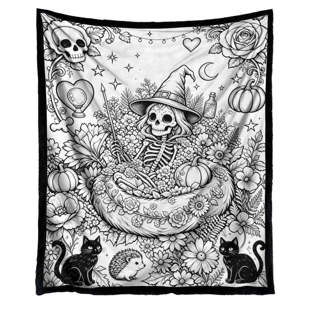 Große Halloween-Mal-Tischdecke, 150 x 127 cm, Party-Aktivität für Kinder und Erwachsene
