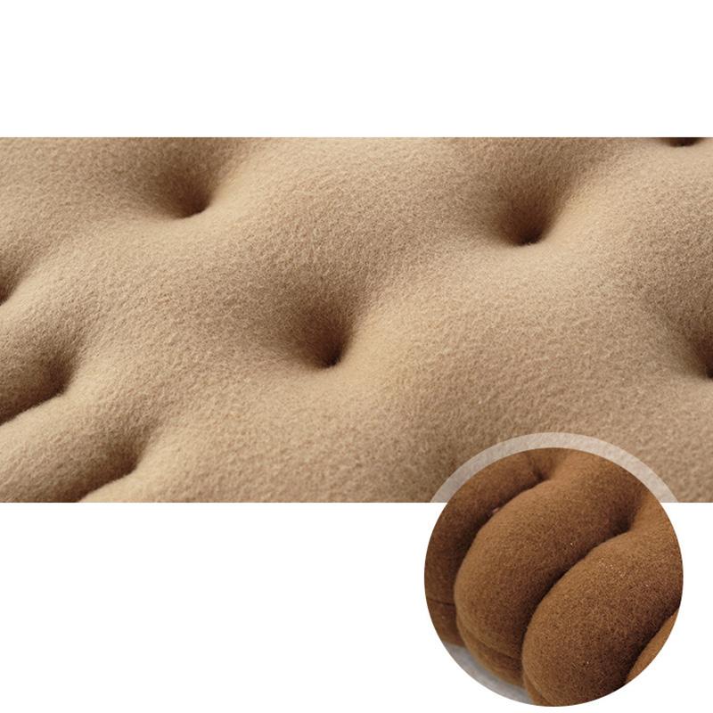 Chair Seats Cushion Thick Soft Elastic Comfortable Biscuit Shape Plush Chair Pads for Office Dining