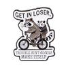 Funny Raccoon Quotes Enamel Pins Cartoon Animals Brooches Lapel Pin Badge on Backpack Clothing Accessories Fashion Jewelry Gifts