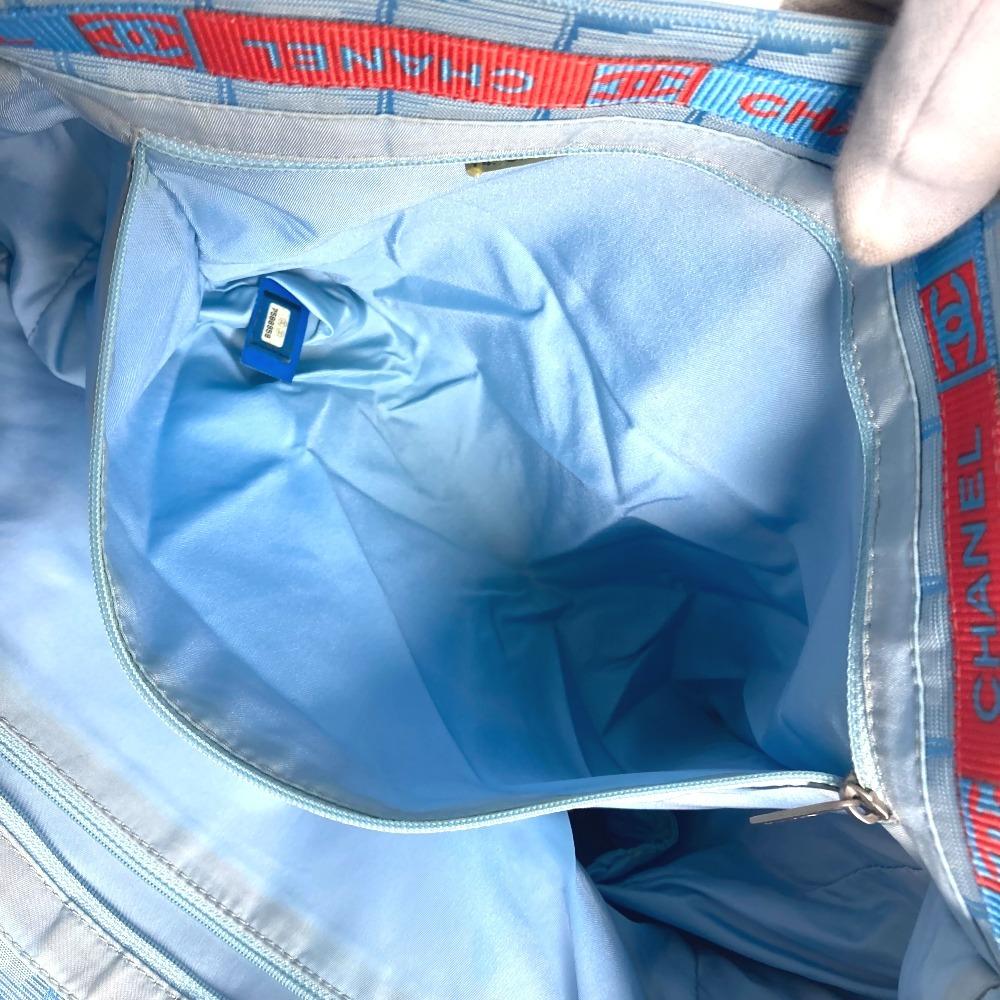 CHANEL A15991 New Travel Line MM Tote Bag Shoulder Bag Nylon jacquard / Leather