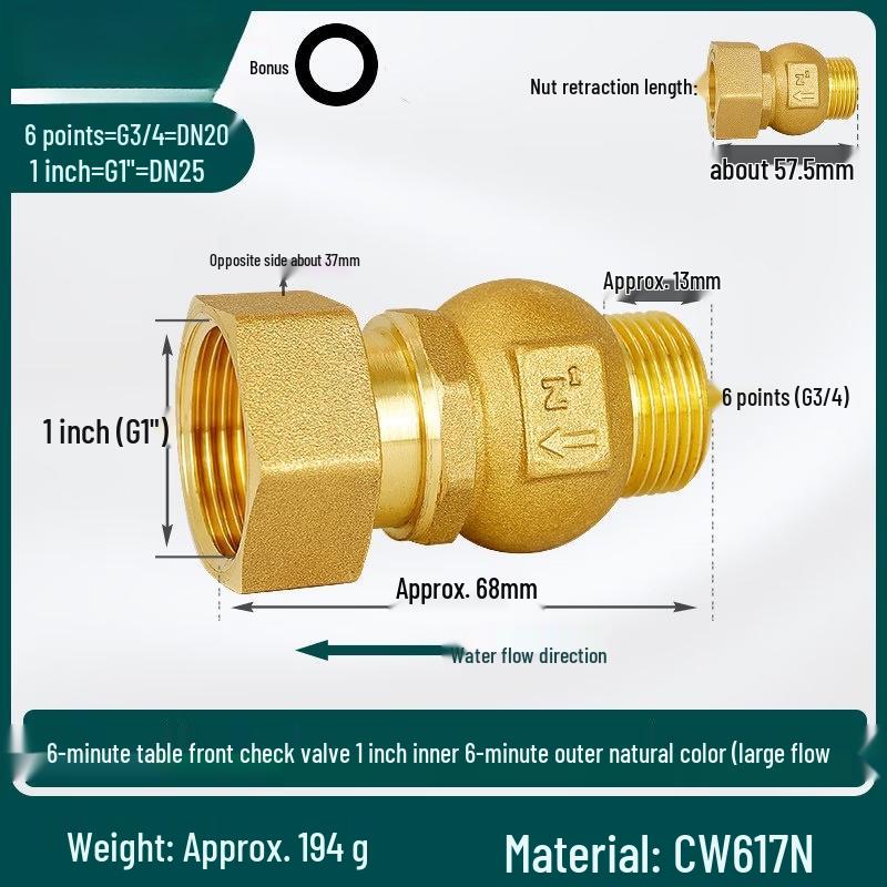 Water Meter Check Valve