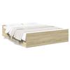 VidaXL Bed Frames with Drawers Sonoma Oak 160x200cm Engineered Wood, Bed, Storage Bed, Double Bed Frame, Bed 3280281