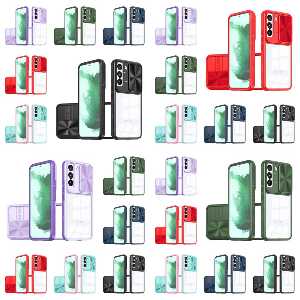 Protective And Stylish! Two-in-one Samsung S23 Ultra Phone Case In Trendy Colors Navy Blue Blue+pink Chinese Red Purple Olive Green Black Pink+green