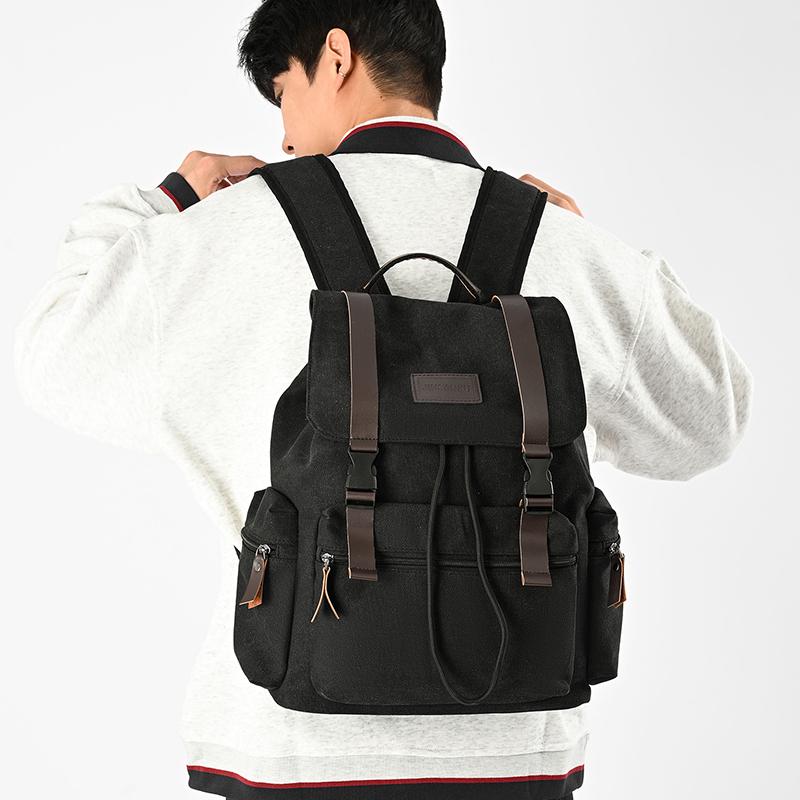 Fashional Man's Backpack High Quality Man's Bags Large Capacity Computer Bag Solid Color Simple Style School Bag Handbag For Man