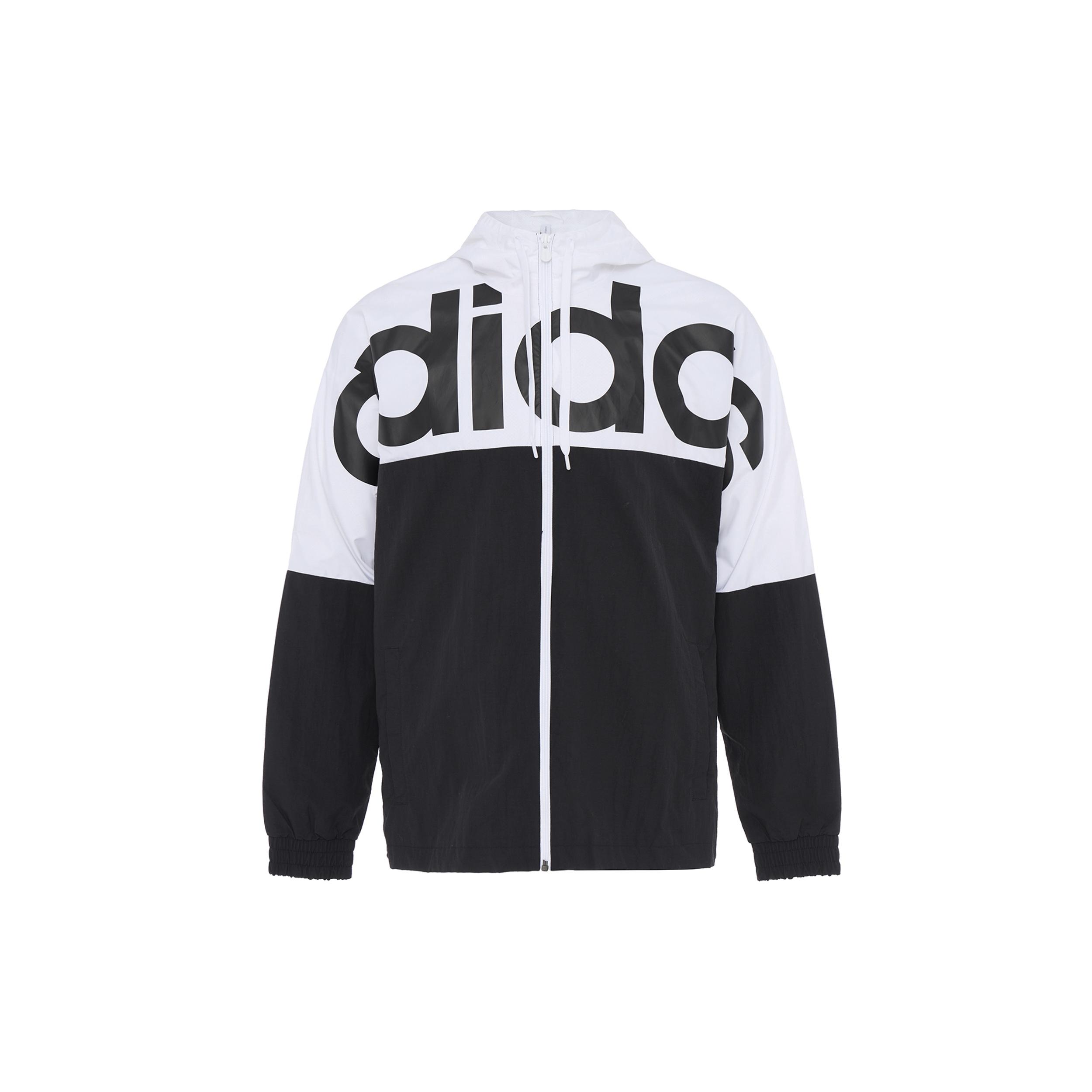 adidas neo M Icons C+ Wb Contrasting Colors Printing Logo Sports Hooded Jacket Black Men s H14213 XXXL