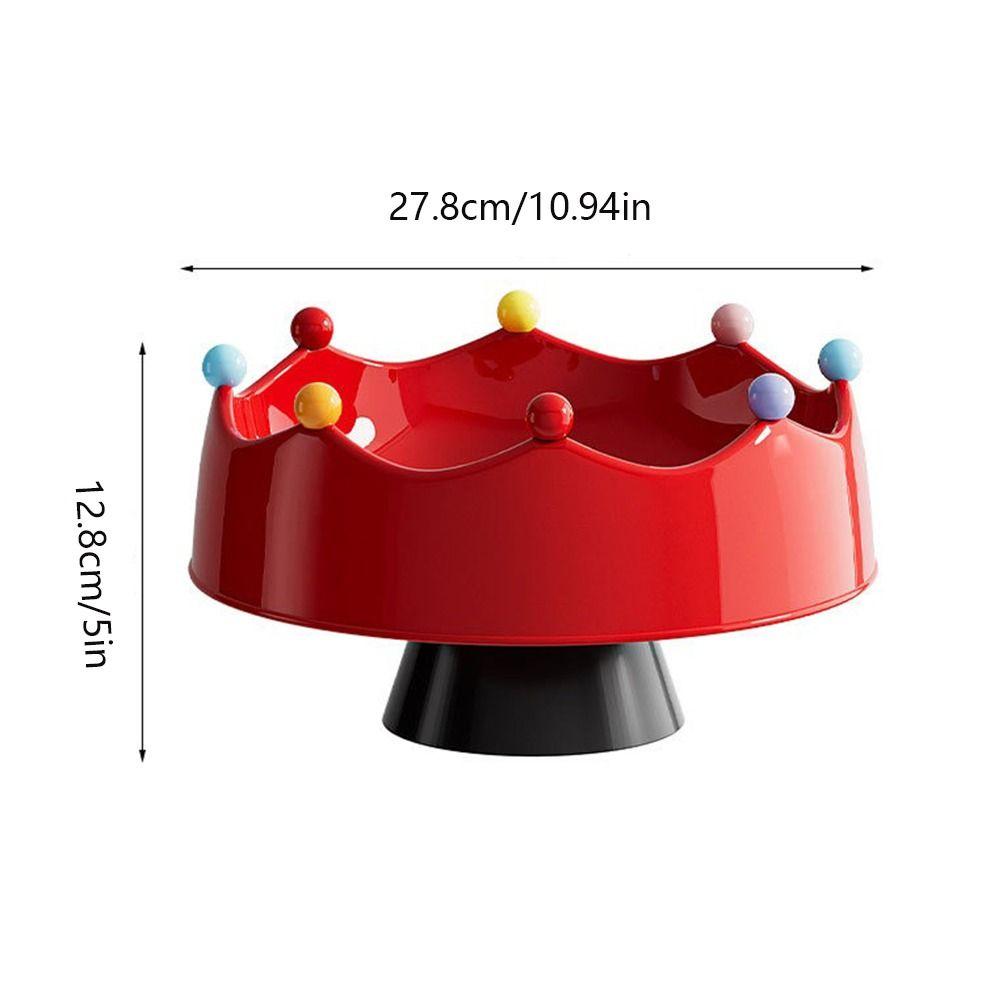 Crown Design Fruit Serving Plate Detachable Dry Fruit Tray Cute Fruit Bowl  with Fork  Living Room