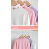 Toddler Kids Half High Neck Long Sleeve Solid Casual Thermal T Shirt Top