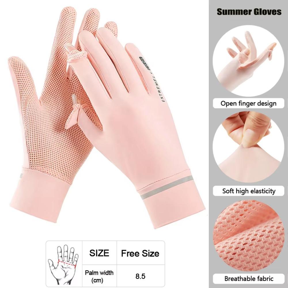 Breathable Sun Protection Gloves Thin Summer Gloves New Ice Silk Gloves for Cycling and Driving