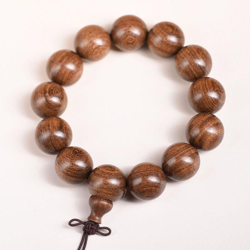 Authentic Sandalwood Buddhist Prayer Beads Bracelet - Ethnic Style Jewelry