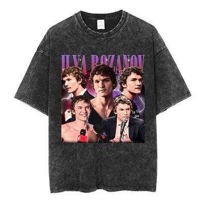 Vintage Washed Heated Rivalry Ilya Rozanov Tshirt Men Women Clothing Fashion Casual Short Sleeves T Shirt Cotton Cozy Tshirts