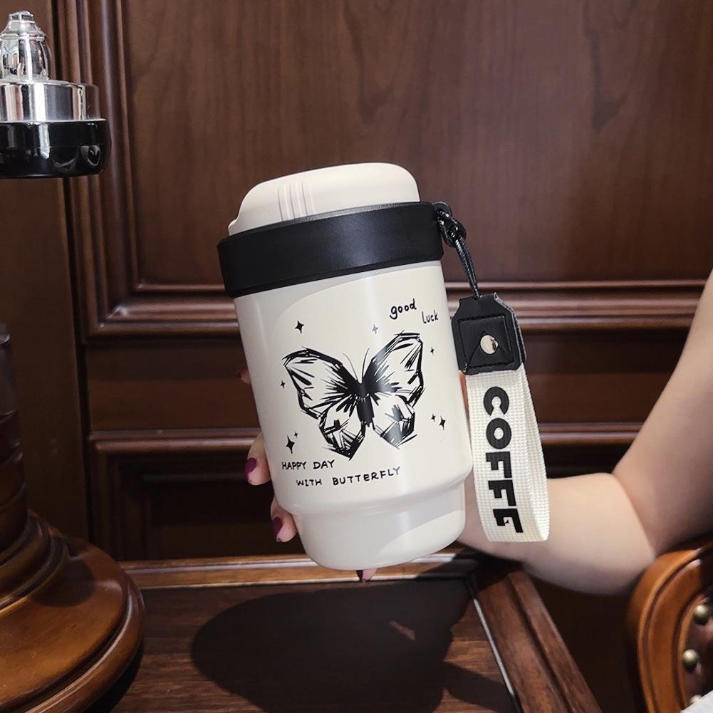 

Портативный термос из нержавеющей стали марки 316 повышенной вместимости — двойные стенки, симпатичный дизайн, подходит для офиса и путешествий. 500ml