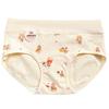 Antibacterial Pure Cotton Bear Print Girls' Mid-Waist Underwear - Sweet, Cute, and Comfortable.