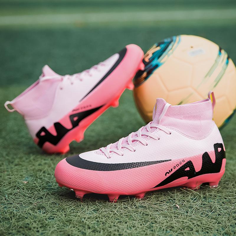 New High-top Children's Football Shoes, Men's and Women's Spike Competition, Young Primary and Secondary School Students' Broken Nail Training Shoes